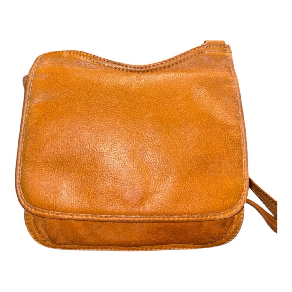 Fossil leather brown saddle bag western vibes crossbody. P 16